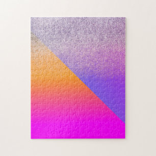 Super Bright Zwei-Tone-Geometrie-Dreieck-Glitzer Puzzle