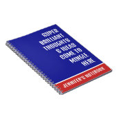 Super brillante Gedanken Funny Quote Notizblock (Rechte Seite)