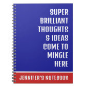 Super brillante Gedanken Funny Quote Notizblock (Vorderseite)