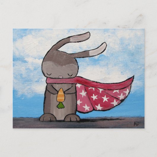 Super Bunny Postkarte (Vorderseite)