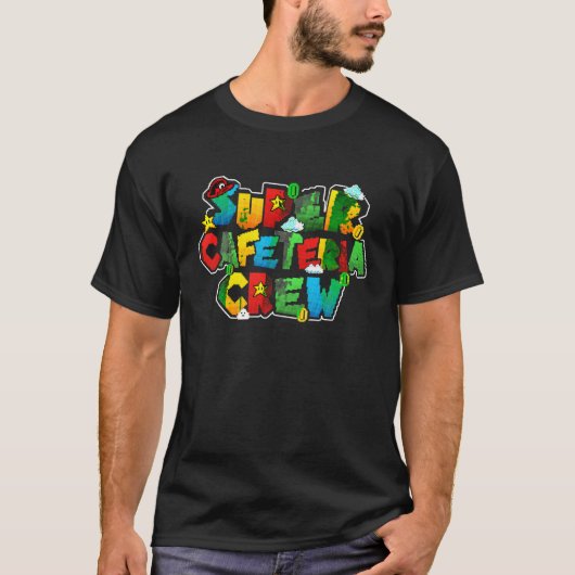 Super Cafeteria Crew Retro Farbiges T-Shirt Wo (Vorderseite)