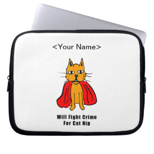 Super Cat Fight Crime For Catnip ( Name hinzufügen Laptopschutzhülle