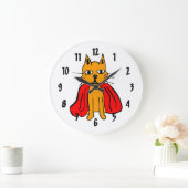 Super Cat Große Wanduhr (Zuhause)