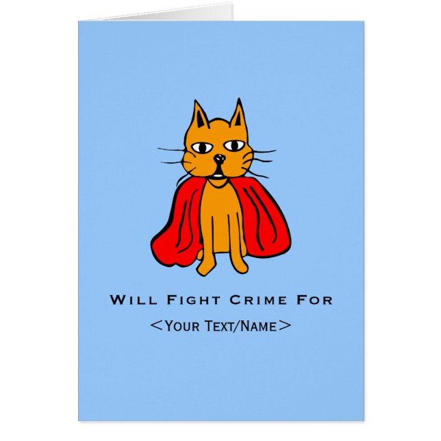Super Cat Kämpfe Verbrechen für<Your Text/Name> (Vorne)