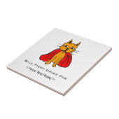 Super Cat Kämpfe Verbrechen für<Your Text/Name> Fliese (Seite)