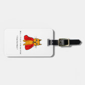 Super Cat Kämpfe Verbrechen für<Your Text/Name> Gepäckanhänger (Vorderseite horizontal)