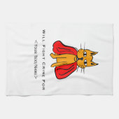 Super Cat Kämpfe Verbrechen für<Your Text/Name> Handtuch (Horizontal)