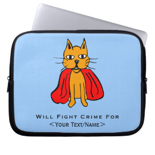 Super Cat Kämpfe Verbrechen für<Your Text/Name> Laptopschutzhülle