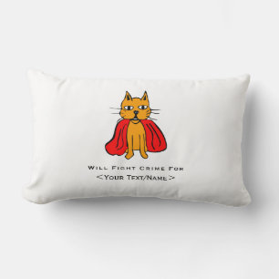 Super Cat Kämpfe Verbrechen für<Your Text/Name> Lendenkissen
