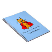 Super Cat Kämpfe Verbrechen für<Your Text/Name> Notizblock (Rechte Seite)