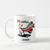 Super Cat Meeeow - Rainbow Cape Pride Cat Kaffeetasse (Links)