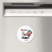 Super Cat Meeeow - Rainbow Cape Pride Cat Magnet (In Situ (Geschirrspüler))