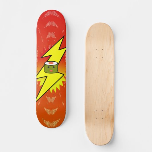 Super Charged Sushi - - Individuell Skateboard (Vorderseite)
