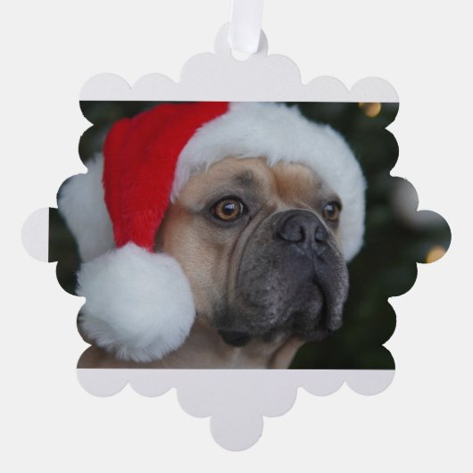 Super CHEAP Weihnachtsgeschenk Personalisiertes Fo Ornament Karte (Vorderseite)