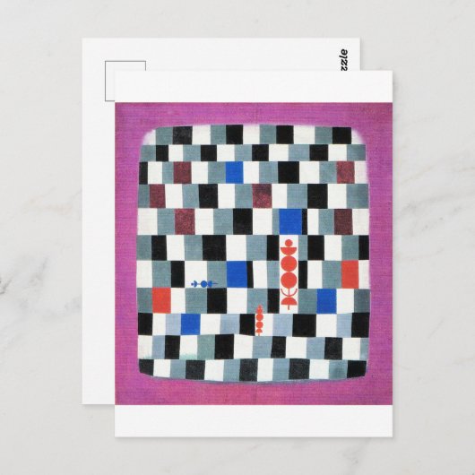 Super Chess, Paul Klee Postkarte (Vorne/Hinten)