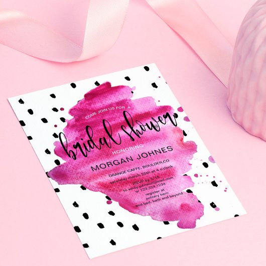 Super Chic Hot Pink | Einladung zur Brautdusche
