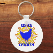 Super Chicken Schlüsselanhänger (Vorderseite)