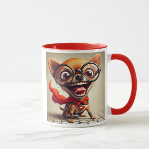 Super Chihuahua, der Heldenhund. Tasse