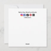 Super Chill Newfundland Welpe Feiertagskarte (Rückseite)