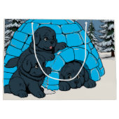 Super Chill Newfundland Welpe Große Geschenktüte (Rückseite)