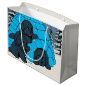 Super Chill Newfundland Welpe Große Geschenktüte (Rückseite Schrägansicht)