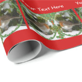 Super Christmas Robin Wrapping Paper (anpassen) Geschenkpapier (Rolleneckpunkt)
