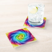 Super Colorful Whirlpool Glasuntersetzer (Schrägansicht)