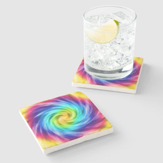 Super Colorful Whirlpool Steinuntersetzer (Seitenansicht)