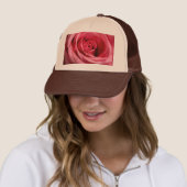 Super Cool Big Pink Rose Custom Printing Tan Brown Truckerkappe (Beispiel)