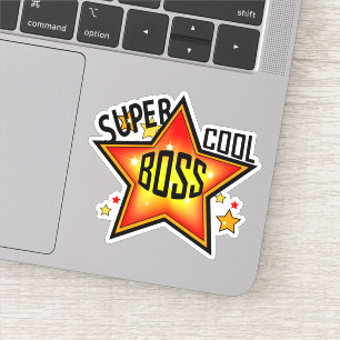 Super Cool Boss Aufkleber