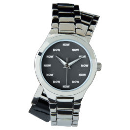 Super Cool "JETZT" (Schwarzer Hintergrund) #8 Armbanduhr