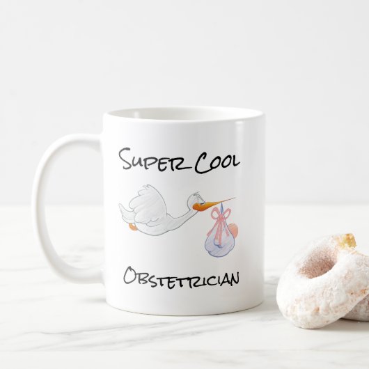 SUPER Cool ObstetricianCoffee Mug Kaffeetasse (Mit Donut)
