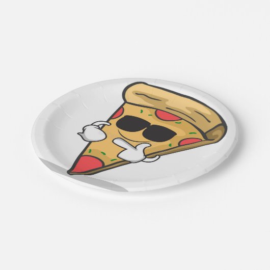 Super Cool Pizza Plate Pappteller (Schrägansicht)