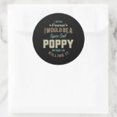 Super Cool Poppy Runder Aufkleber (Tasche)