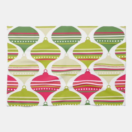 Super Cool Retro Mod Abstract Ornaments Handtuch (Horizontal)