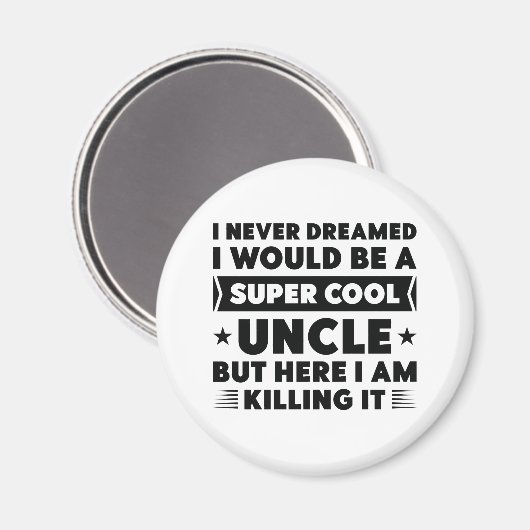 Super Cool Uncle Magnet (Vorderseite/Rückseite)