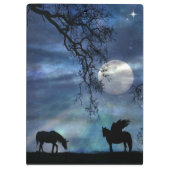 Super Cool Unicorn und Pegasus Clipboard Klemmbrett (Rückseite)