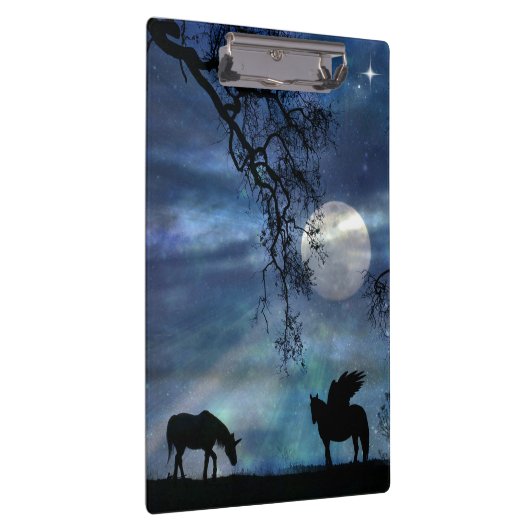 Super Cool Unicorn und Pegasus Clipboard Klemmbrett (Rechts)