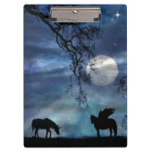 Super Cool Unicorn und Pegasus Clipboard Klemmbrett (Vorderseite)