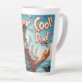 Super Cool! Vater! Digitale Kunst Milchtasse (Rechte Ecke)