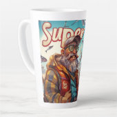 Super Cool! Vater! Digitale Kunst Milchtasse (Linke Ecke)