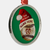 Super Coole Baseball Player-Ornamente, Personalisi Ornament Aus Metall (Rechts)