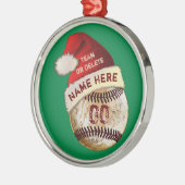 Super Coole Baseball Player-Ornamente, Personalisi Ornament Aus Metall (Links)