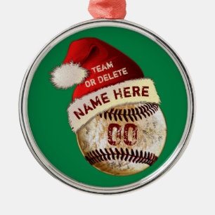 Super coole Baseballspieler-Ornamente, personalisi Ornament Aus Metall