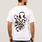 Super-coole DJ-Briefmarke mit Kopfhörern T-Shirt (Rückseite)
