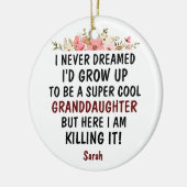 Super Coole Enkelin tötet es lustiges Geschenk Keramik Ornament (Links)