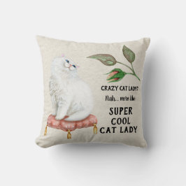 Super Coole Katze Lady Angesagt Typografie Persisc Kissen