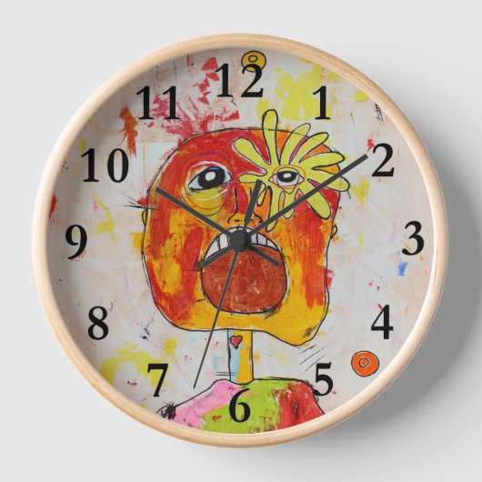 Super Coole Künstlerische Wall Clock! Uhr (Vorderseite)