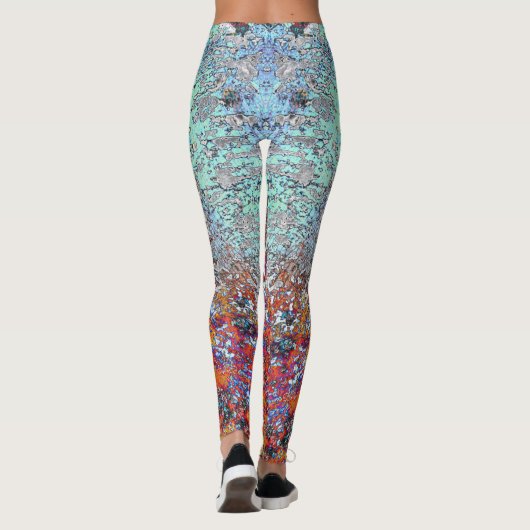 Super coole Leggings mit abstrakten Farbmustern (Rückseite)