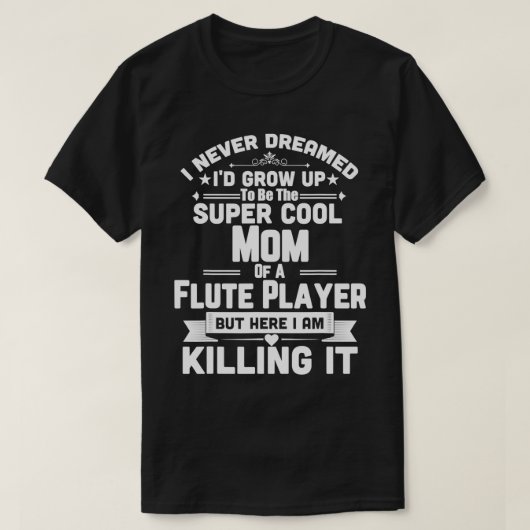 Super Coole Mama eines Flute Player Marching Band T-Shirt (Design vorne)